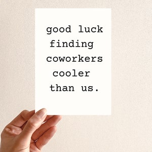 Tarjeta de despedida imprimible divertida para compañero de trabajo o jefe, tarjeta de despedida de compañero de trabajo, tarjeta imprimible, tarjeta imprimible 5x7, descarga digital