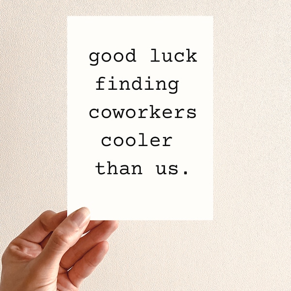 Funny Printable Going Away Card for Coworker or Boss, Coworker Goodbye Card, Printable Card, 5x7 Printable Card, Digital Download