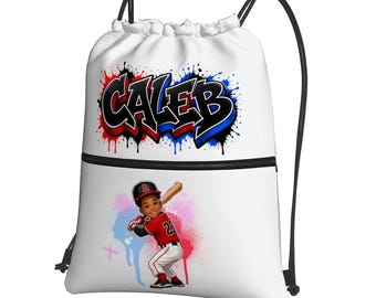 Personalized Sports Bag, Personalized Kids Bag, Graffiti Kids Bag, Graffiti Name, Cartoon Sports Bag, Unique Kids Gift, Boys Bag, Girls Bag
