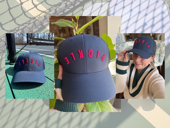 Pickle Hat, Pickleball Hat, Pickle Gift, Pickleball Hat, Embroidered Hat, Personalized Pickle Hat, Custom Pickleball Hat, Pink Pickle Hat