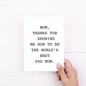 Cartão imprimível engraçado para a mãe, cartão da mãe do cachorro, cartão do dia das mães, cartão imprimível do dia das mães, cartão do dia das mães