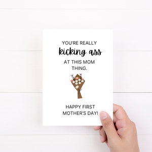 Cartão imprimível engraçado para a mãe, primeiro dia das mães, cartão do dia das mães, cartão imprimível do dia das mães, cartão do dia das mães