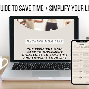 Whole Life Organizer, Productivity and Efficiency Guide for Moms, Meal Planning Template, Time Blocking Guide, To-do List Template