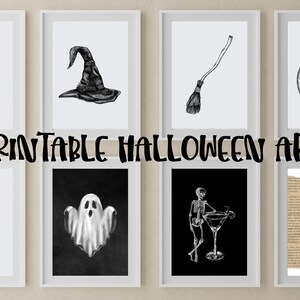 Halloween Printable Art, Bright Halloween Art, Moody Halloween Art, Funny Halloween Art, Halloween Bar Art, Halloween Decorations, Printable
