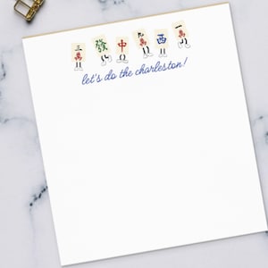 Mahjong Gift, Mahjong Notepad, Mahjong Charleston, Lets Do the Charleston, Mahjong Charleston Gift, Mahjong Group, Mahjong Funny