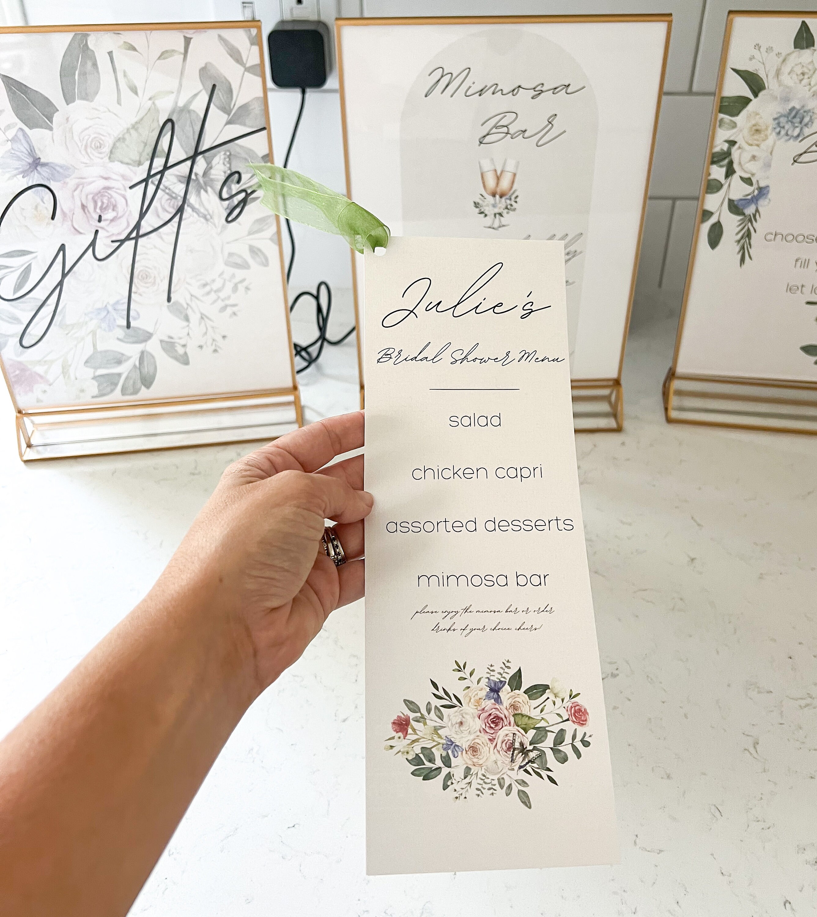 Garden Bridal Shower Invitation and Signs