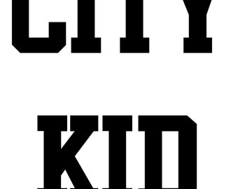 City Kid Sublimation Design