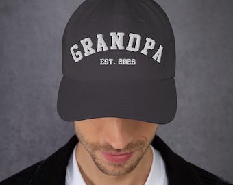 Morfar est. 2026 Hatt – Present till babymeddelande - Ny morfar present - Morfar 2026 - Ny morförälderpresent