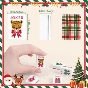 Glamouröse Weihnachts-Mahjong-Steine, Mahjong-Weihnachts-Mahjong-Steine, Weihnachts-Mahjong-Geschenk, personalisierte Mahjong-Steine Bild 3
