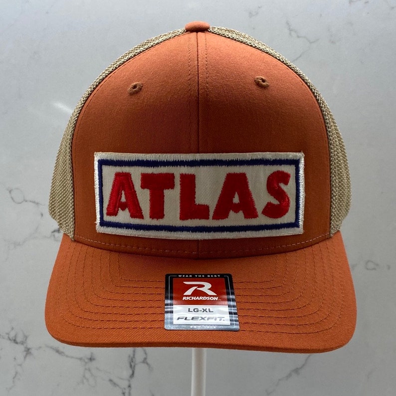 new cap, vintage patch Logo Trucker Hat Atlas Auto Parts
