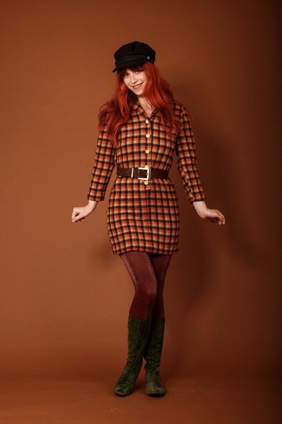 1970s Zora Woollen Mini Dress