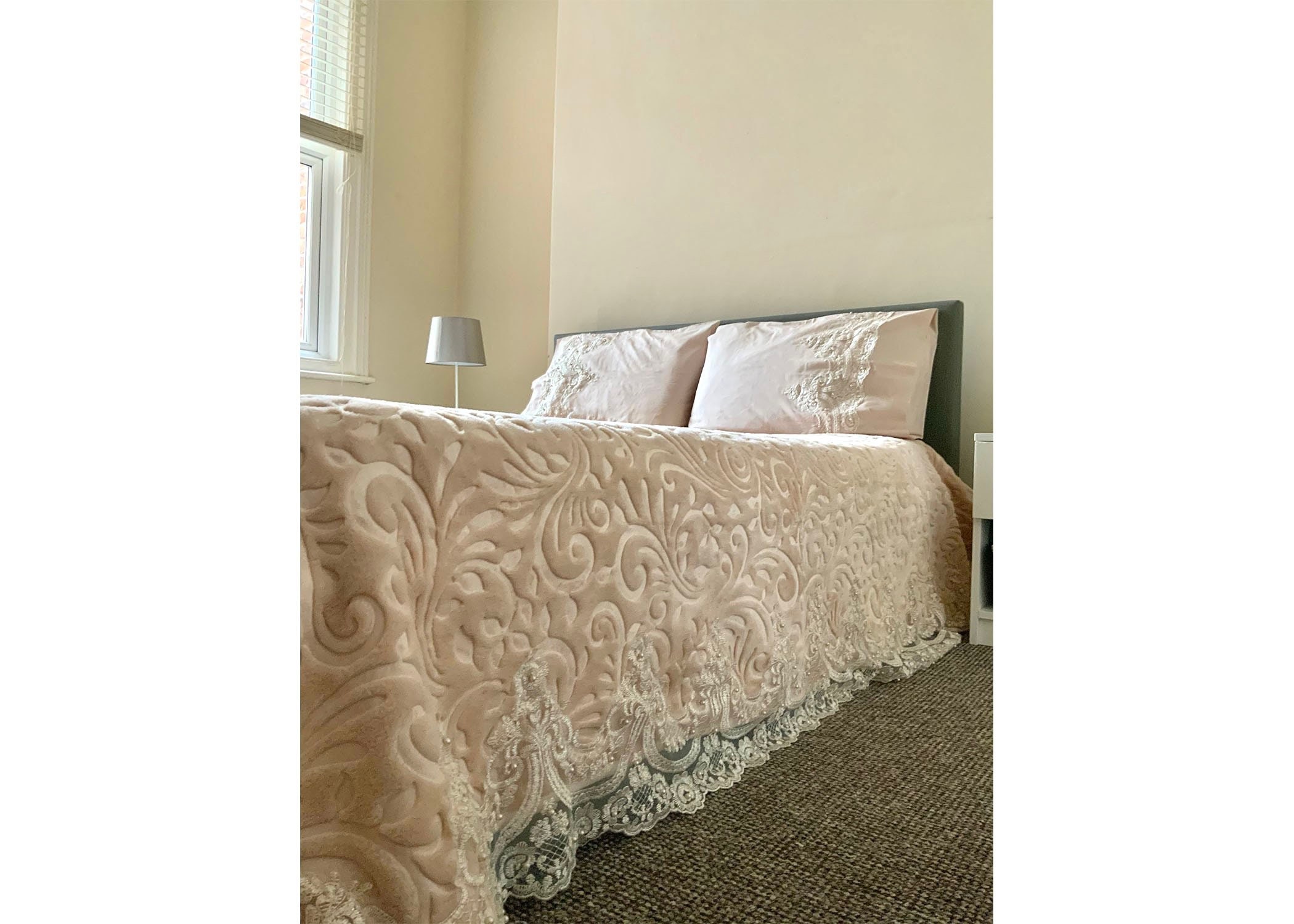 Luxury Soft Lace and Pearl Soft Bed Blanket Set Perfect Bridal Etsy