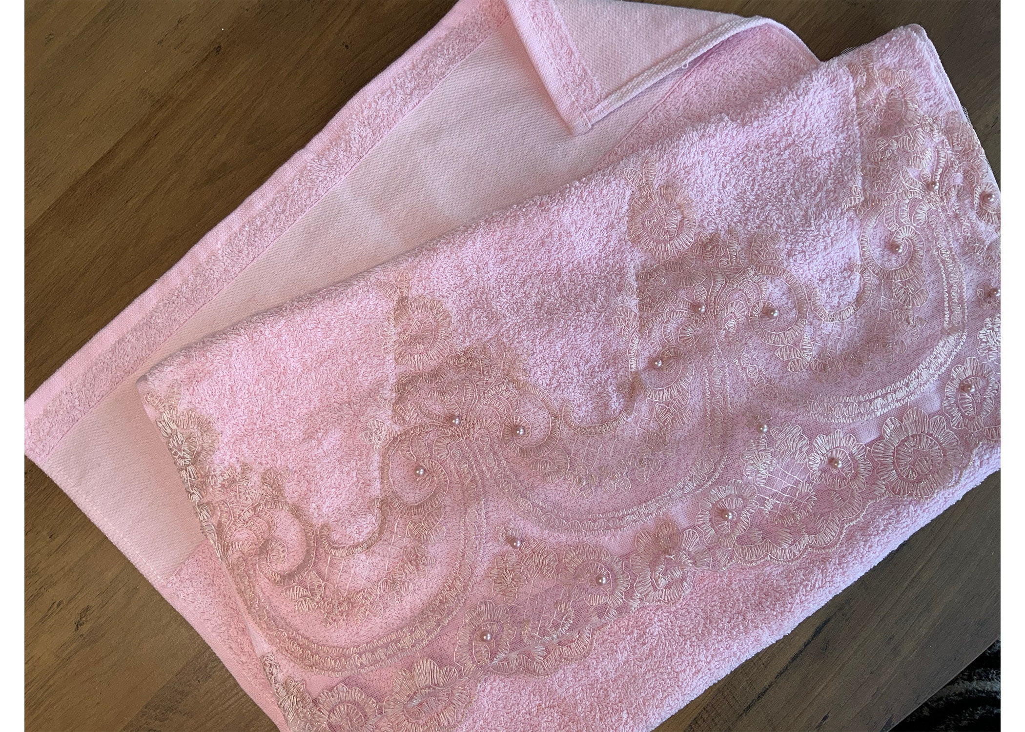Turkish Lace Hand Towel 50x95 Luxury Lace Embroidered Towel Etsy