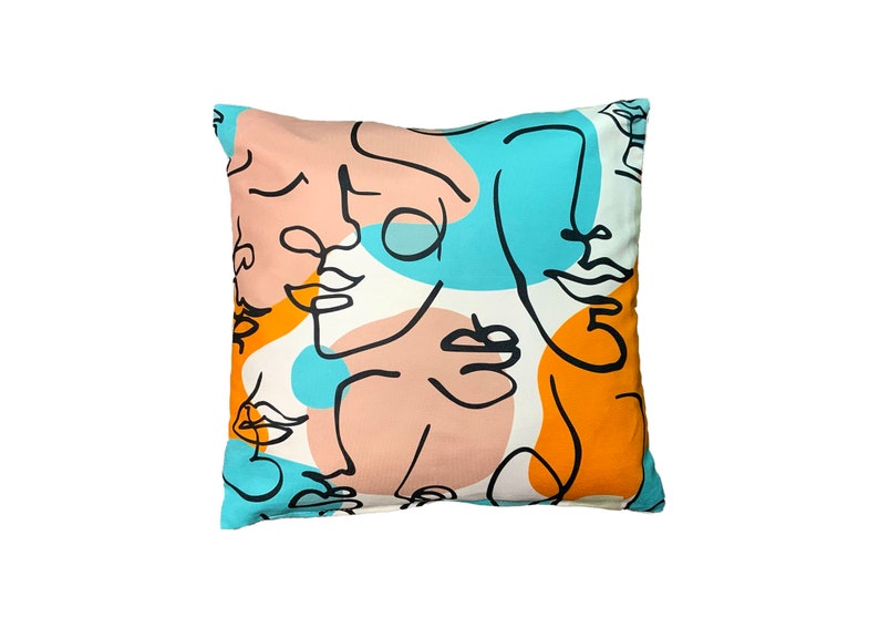 Line Art Silhouette Cushion Cover Pillow Decorative Pillow Pillowcase Decorative Cushions Art Deco