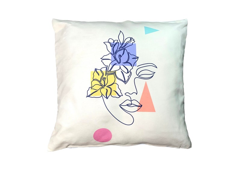 Line Art Silhouette Cushion Cover Pillow Decorative Pillow Pillowcase Decorative Cushions Art Deco