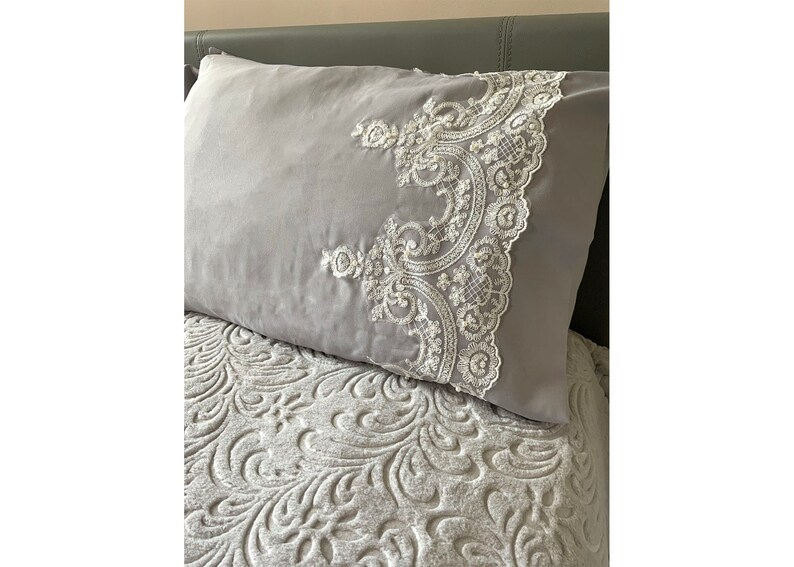 French Lace Embroidered Blanket Set with Pearls perfect Bridal gift Throw set French Lace Embroidered Blanket Set with Pearls perfect Bridal gift Throw set