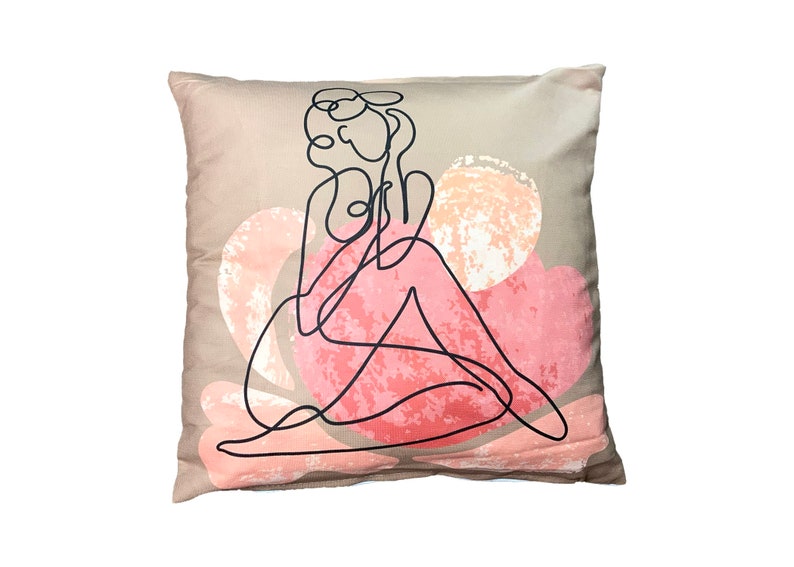 Line Art Silhouette Cushion Cover Pillow Decorative Pillow Pillowcase Decorative Cushions Art Deco