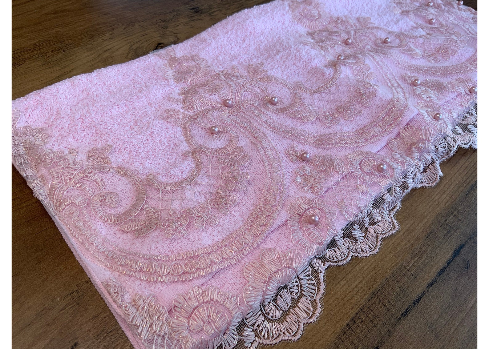 Turkish Lace Hand Towel 50x95 Luxury Lace Embroidered Towel Etsy