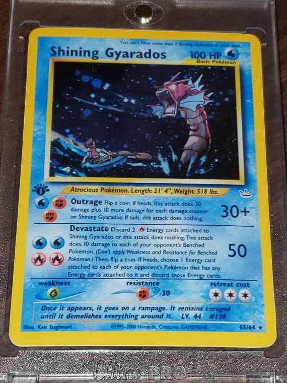 1st Edition Shining Magikarp /& Gyarados Neo Revelation CUSTOM HANDMADE ARTWORK