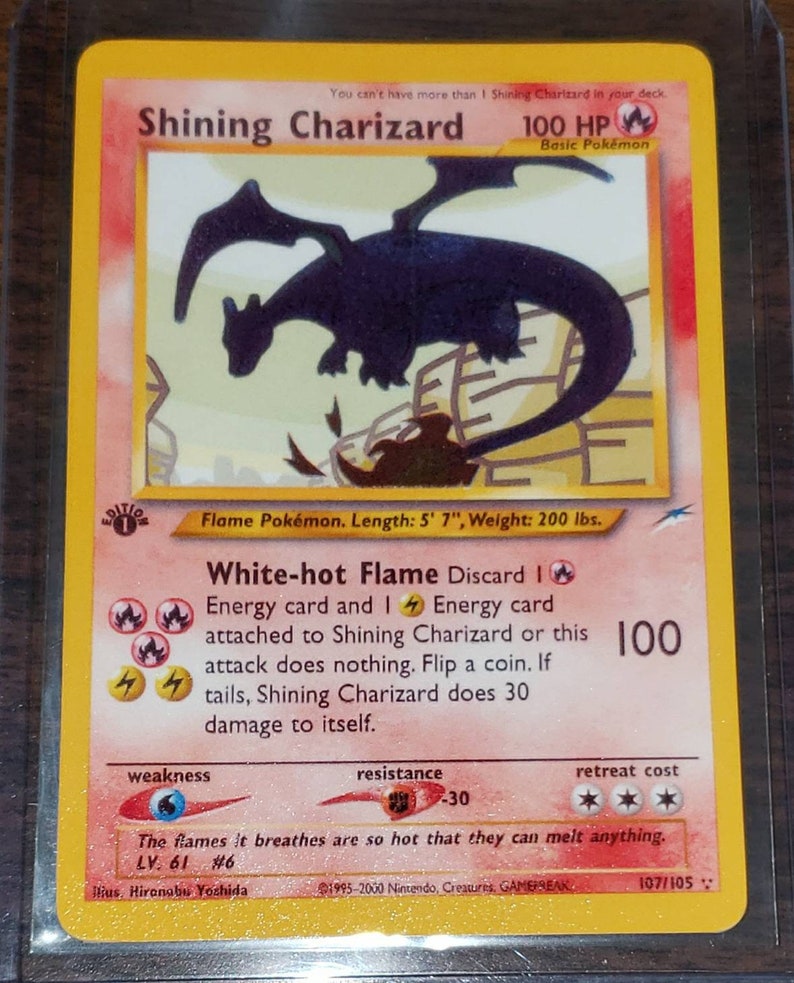 1e Editie Shining Charizard 107 105 Neo Destiny Secret Rare Etsy