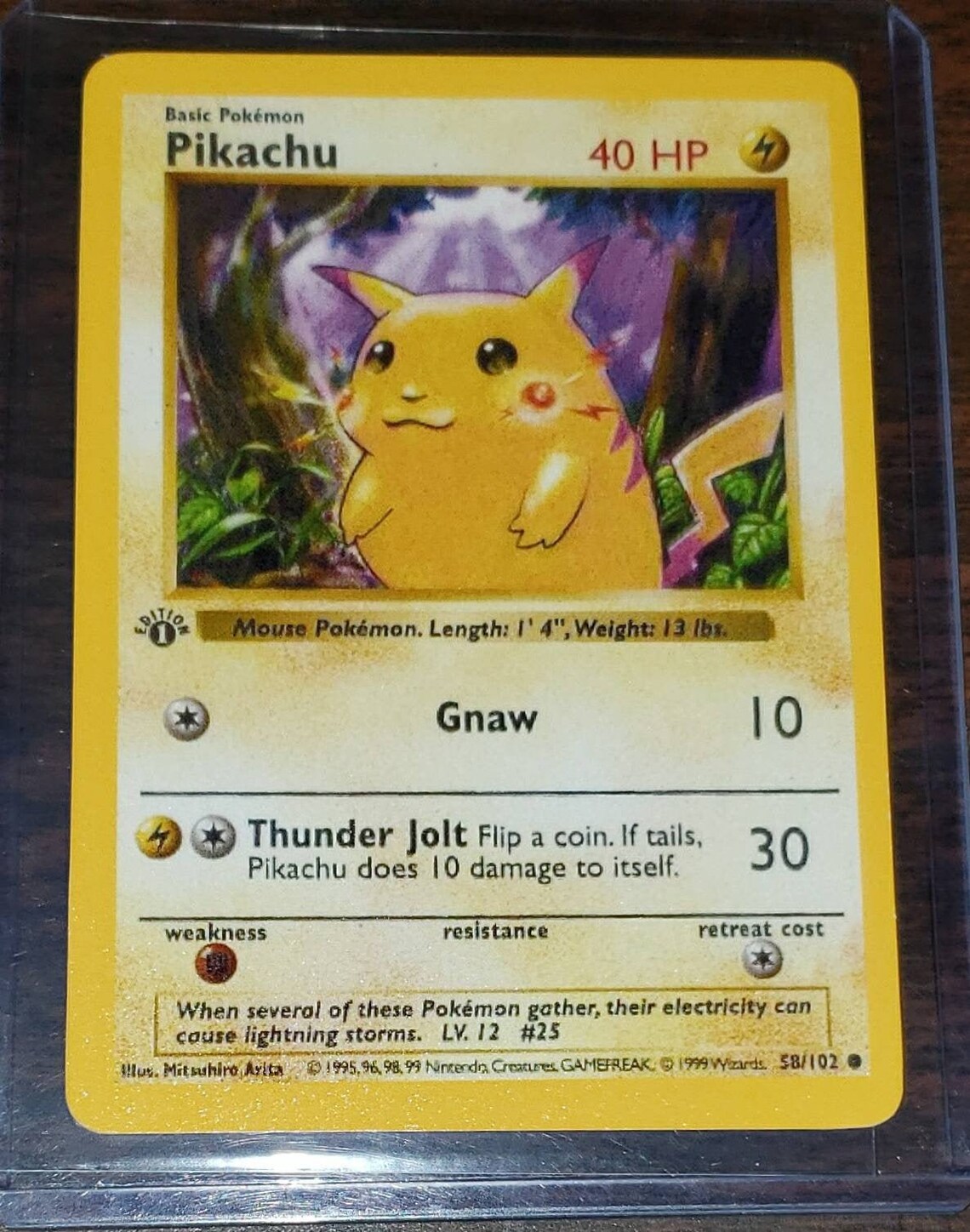 1st Edition Shadowless Pikachu Red Cheeks 58/102 Misprint | Etsy
