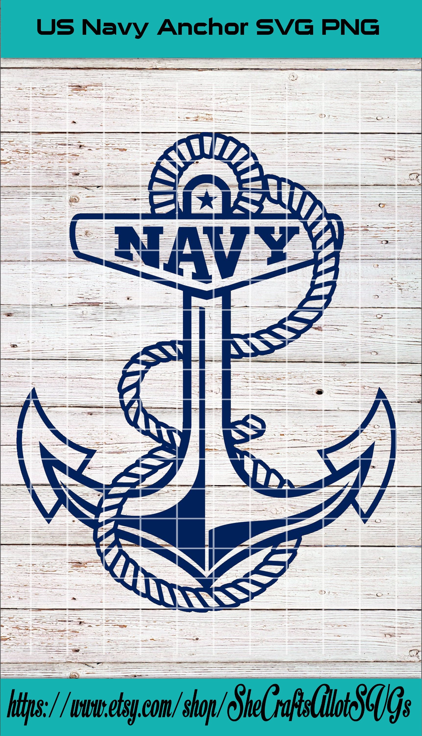 US Navy Anchor Military SVG PNG | Etsy