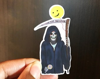 Don't Fear the Reaper horror art sticker, horror movie sticker, scary artwork, horror gifts for him, grim reaper sticker
