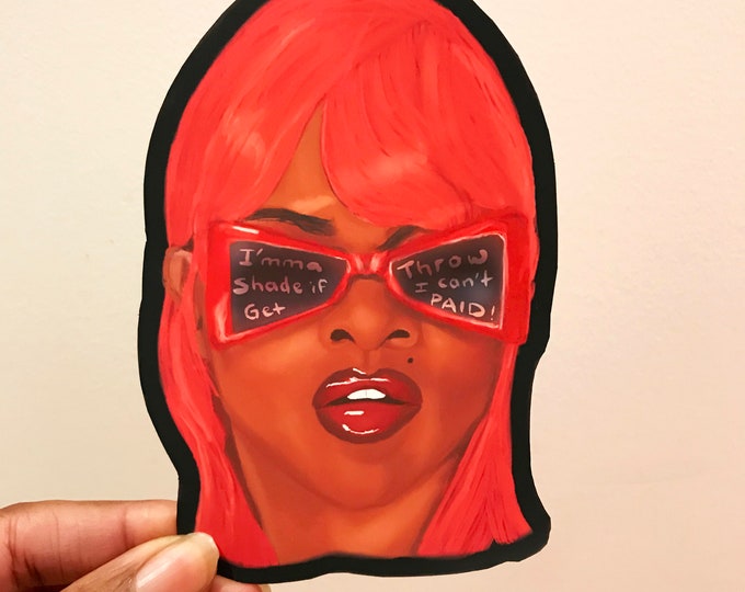 Lil Kim Throw Shade Vinyl Sticker: Hip Hop Art