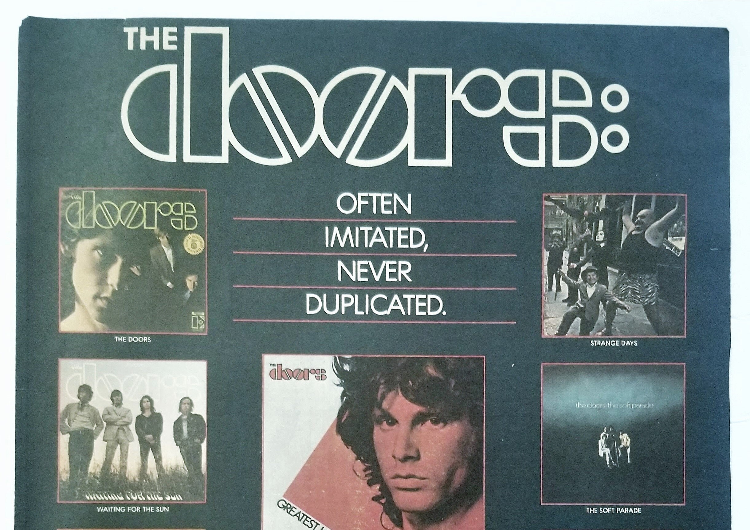Art & Collectibles Vintage Oversized The Doors Album Promo Print Ad