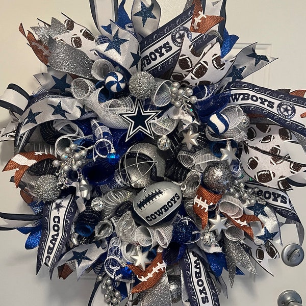 Dallas Cowboys Deko Mesh Handmade Großer Kranz