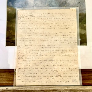 Louisa May Alcott ~Original Hand Written Single Page~ Manuscript of Jack & Jill. Authenticated and includes a first edition copy