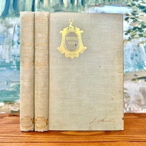 1895 Mansfield Park by Jane Austen. Published by J.M. Dent & Co, 1895, fourth edition. Beautifully illustrated in two volumes