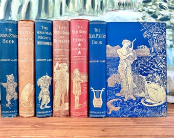 Andrew Lang First Edition Six Book Set ~1896-1909~ wunderschön illustriert. Herausgegeben von Longmans, Green, & Co (221)