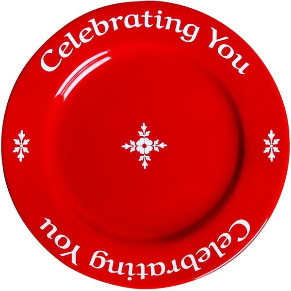 You are special Celebrating You Red Plate in Gift Box--NEW