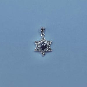Pendants   -   925 Sterling Silver, Stars, Black Onyx, Marcasite