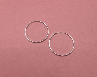 925 Sterling Silver 'HOOP' Earrings  30mm