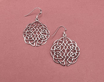 Celtic Knot Earrings, 925 Sterling Silver