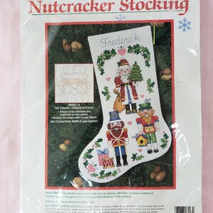 Personalized Christmas Needlepoint Stockings, Choice of Nutcracker or  Reindeer Name is Vinyl, Not Embroidery 