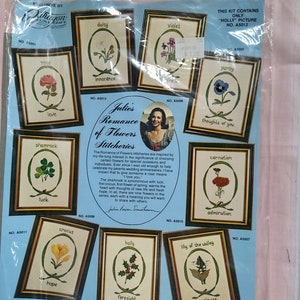 Kit De Broderie Vintage Paragon Needlecraft "Le Long Du Chemin" - N°0916, Fleurs Et Plantes, Cadre Inclus