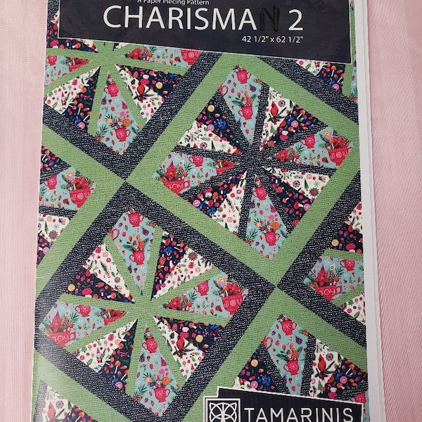 Paper Piecing quilt pattern, Charisma 2, Tamarinis, Tammy Silvers, quilt pattern, foundation piecing pattern