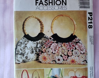 McCalls Fashion Accessories pattern, purse pattern, P218 pattern, Simplicity Totes and Accessories, Sewing Patterns for Dummies, accessories