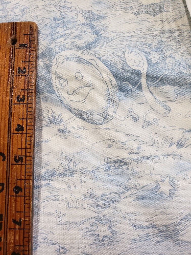 Nursery Rhyme Toile Decorator Fabric Decorator Fabric Toile Etsy