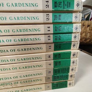 New Illustrated Encyclopedia of Gardening, vintage gardening books, gardening encyclopedia volumes