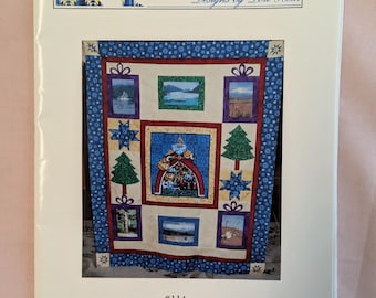 Christmas Memory Lap Quilt Pattern, Water Quilts (32x42)