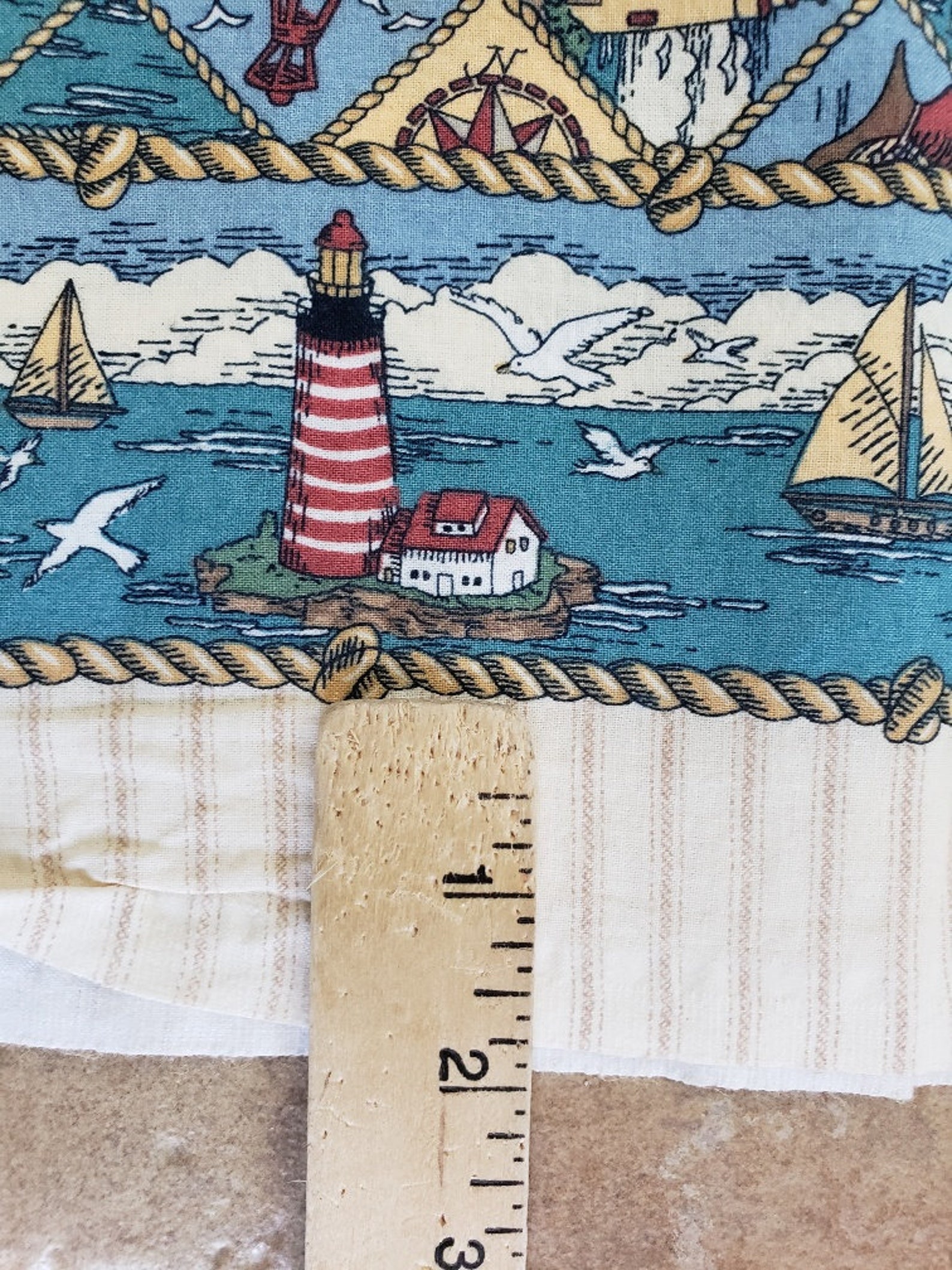 Nautical Themed Fabric Quilting Fabric Sewing Fabric Etsy