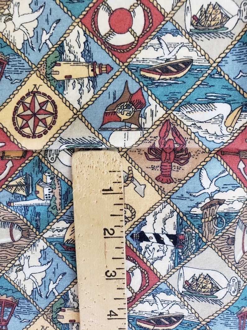 Nautical Themed Fabric Quilting Fabric Sewing Fabric Etsy