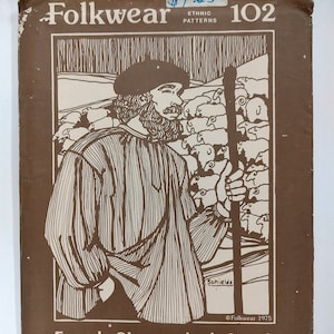 Folkwear Ethnic pattern, French Cheesemaker&#39;s Smock, vintage pattern