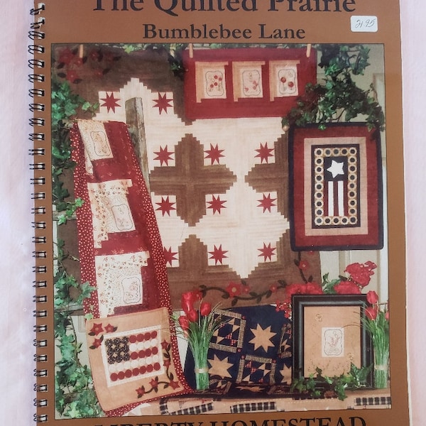 The Quilted Prairie, Bumblebee Lane, Liberty Homestead, Glenda Sha, pieced block quilting, penny rug patterns, wool penny projects