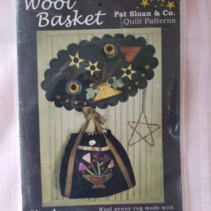 Wool Basket, Pat Sloan and Company, Simple Pleasures, wool penny rug, Quilters Home