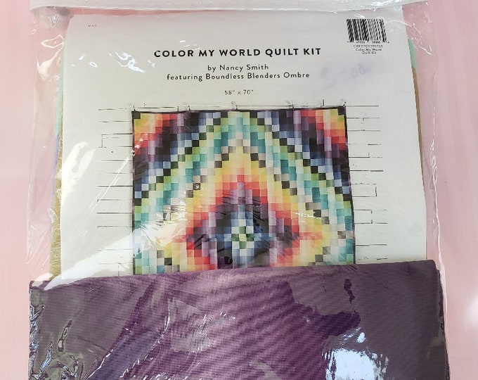 Color My World Quilt Kit, Nancy Smith, Boundless Blenders Ombre, Quilt ...